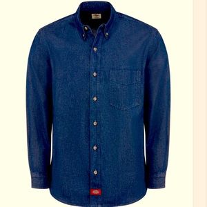 Dickies Men’s Denim Long-Sleeve Work Shirt
